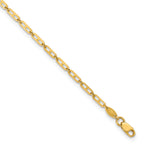 14k Polished Anchor Link 9 inch Plus 1 inch Extender - Total 10 inch Anklet - Sophia Jewelers