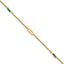 14k Polished Green Zircon Beads and Ovals 9 inch Plus 1 inch Extender - Total 10 inch Anklet - Sophia Jewelers