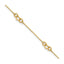 Heart Link Anklet in 14K Yellow Gold with Extender, 9 Inch - Sophia Jewelers