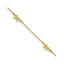 Five Station Flower Anklet in 14K Yellow Gold with Extender, 10 Inch - Sophia Jewelers