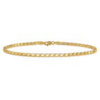 14k Polished Double-Sided Hearts Double Link 10 inch Anklet - Sophia Jewelers