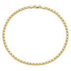 14k Polished Double-Sided Hearts Double Link 10 inch Anklet - Sophia Jewelers