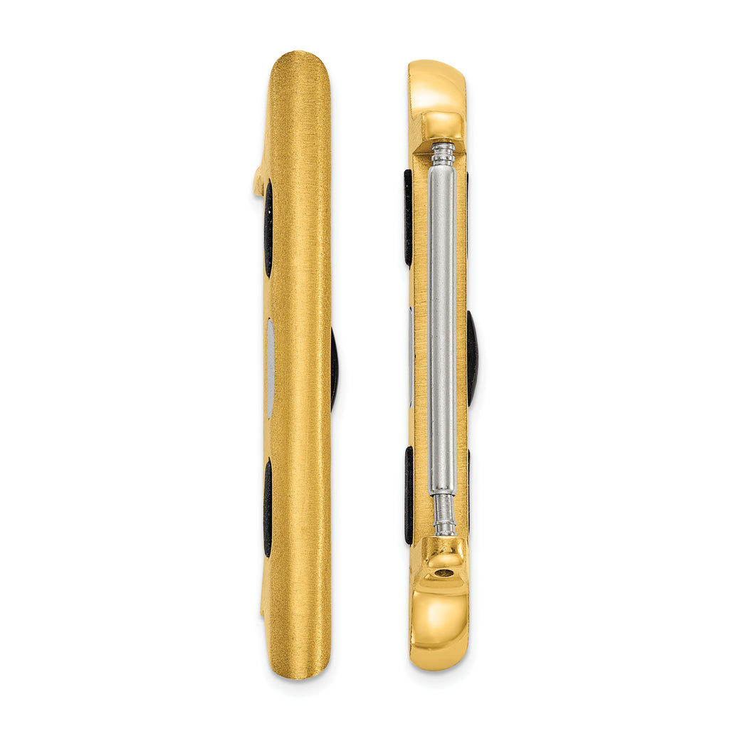 Set of Two 38mm Stainless Steel Yellow IP-plated Apple Watch Adapter for 20mm Watch Band - Sophia Jewelers