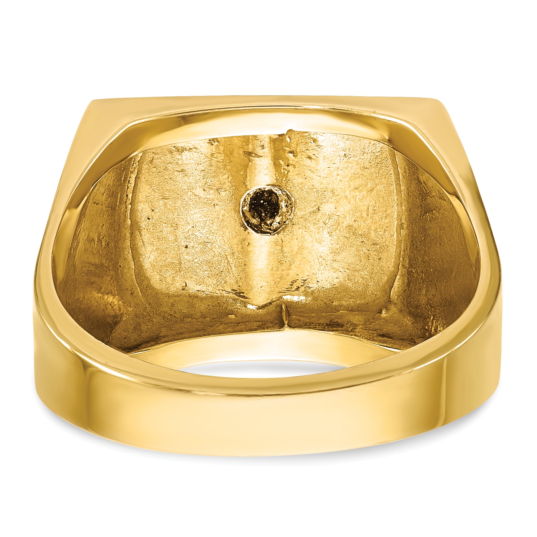 14k Two-tone Men's Polished and Textured with Blue Enamel Blue Lodge Master Masonic Ring