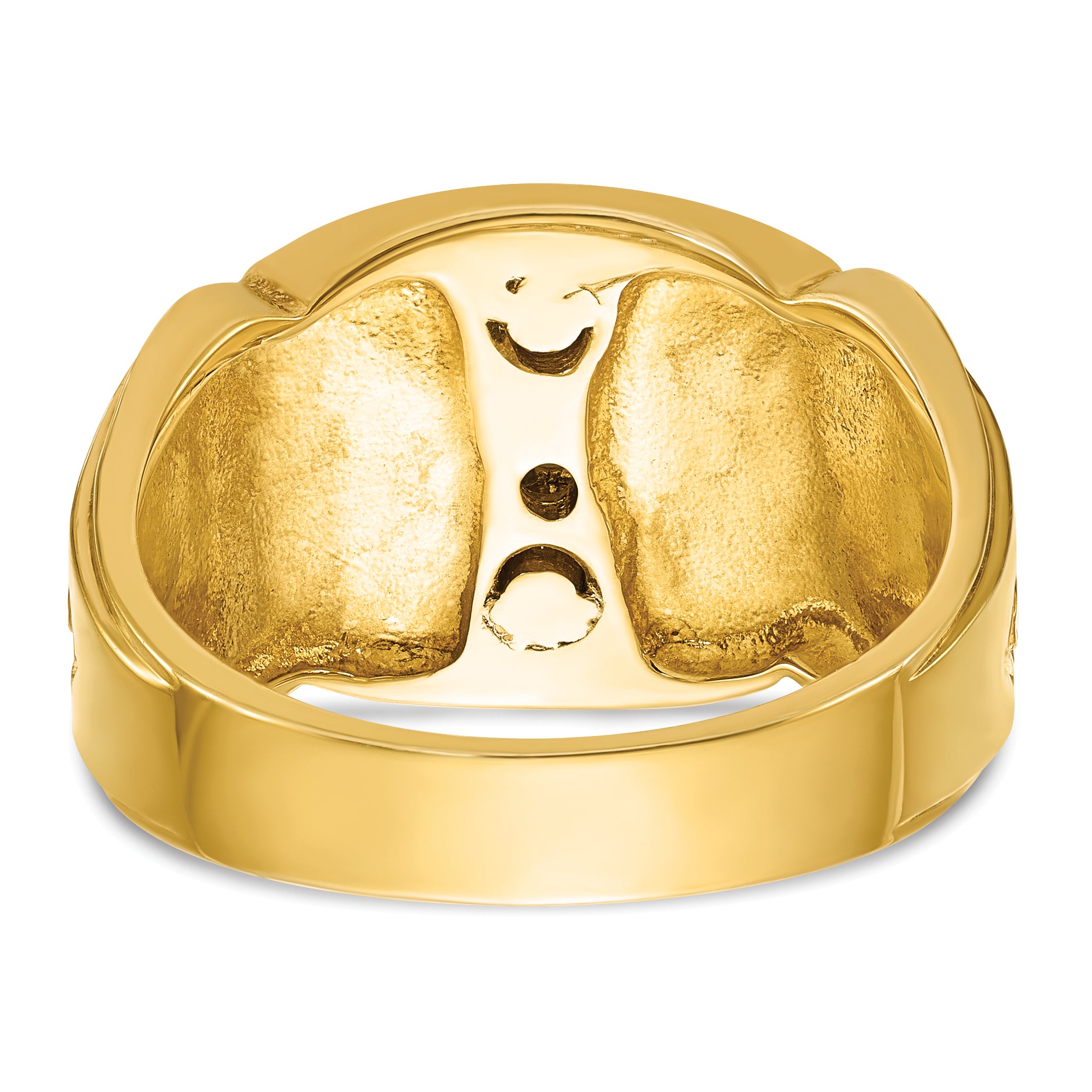 14k Two-tone Men's Polished and Textured with Blue and Black Enamel Diamond Blue Lodge Master Masoni - Sophia Jewelers