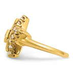 14k Women's Polished Eastern Star Masonic Ring Mounting, Mounting Only - Sophia Jewelers