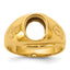 14k Men's Polished and Grooved Blue Lodge Master Masonic Ring Mounting, Mounting Only - Sophia Jewelers
