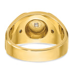14k Two-tone Mens Polished and Satin Diamond Ring Mounting, Mounting Only - Sophia Jewelers