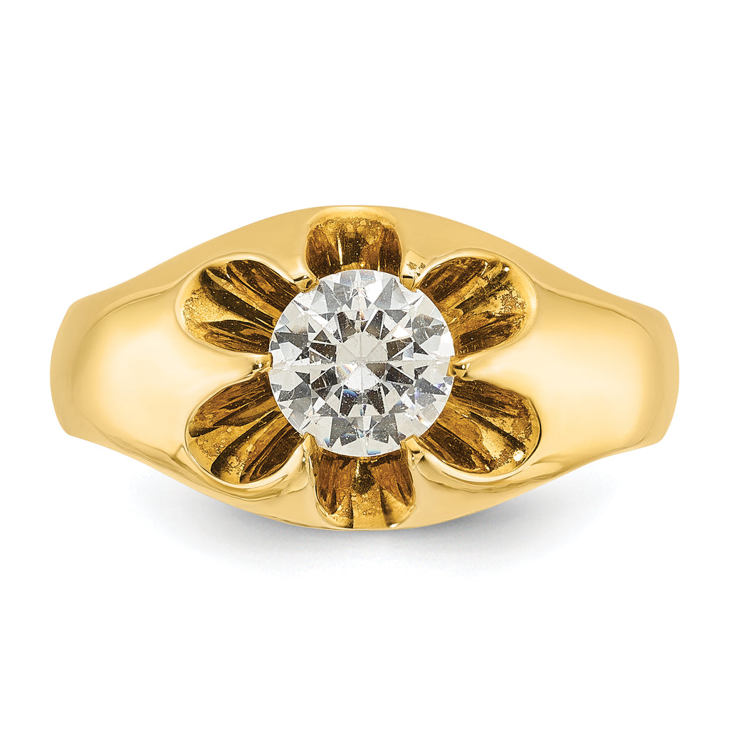 14k 1 carat Lab Grown Diamond VS/SI+ G+ Complete Men's Ring