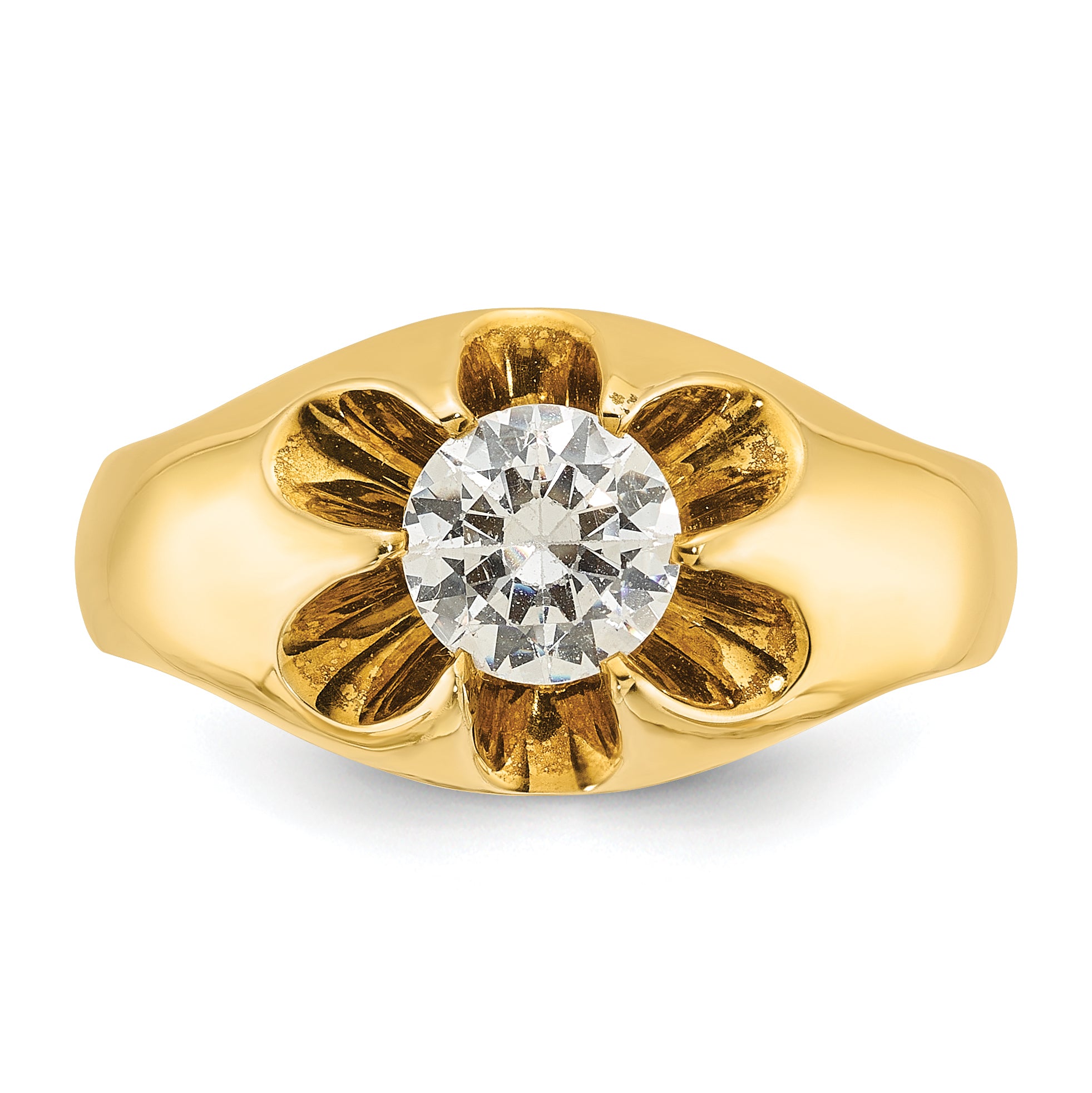 14k 1 carat Lab Grown Diamond VS/SI+ G+ Complete Men's Ring