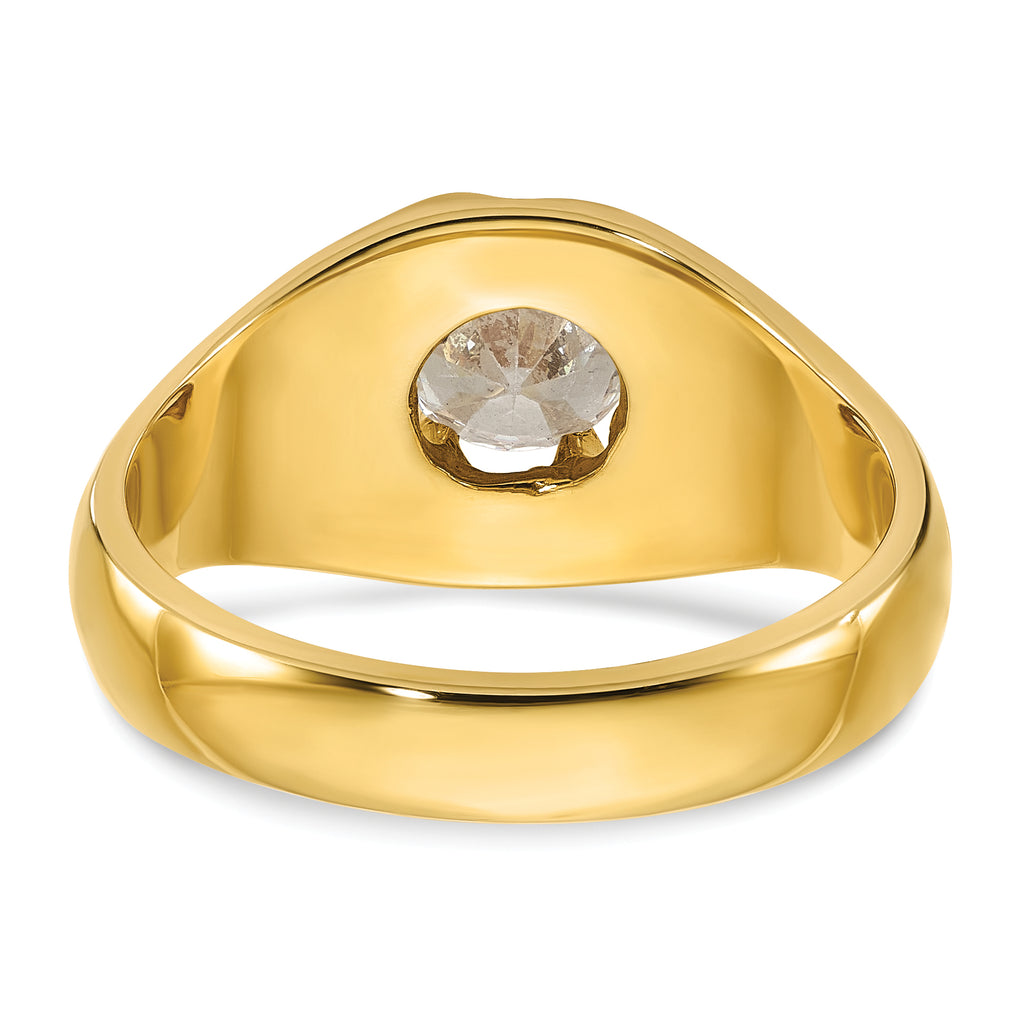 14k 1 carat Lab Grown Diamond VS/SI+ G+ Complete Men's Ring