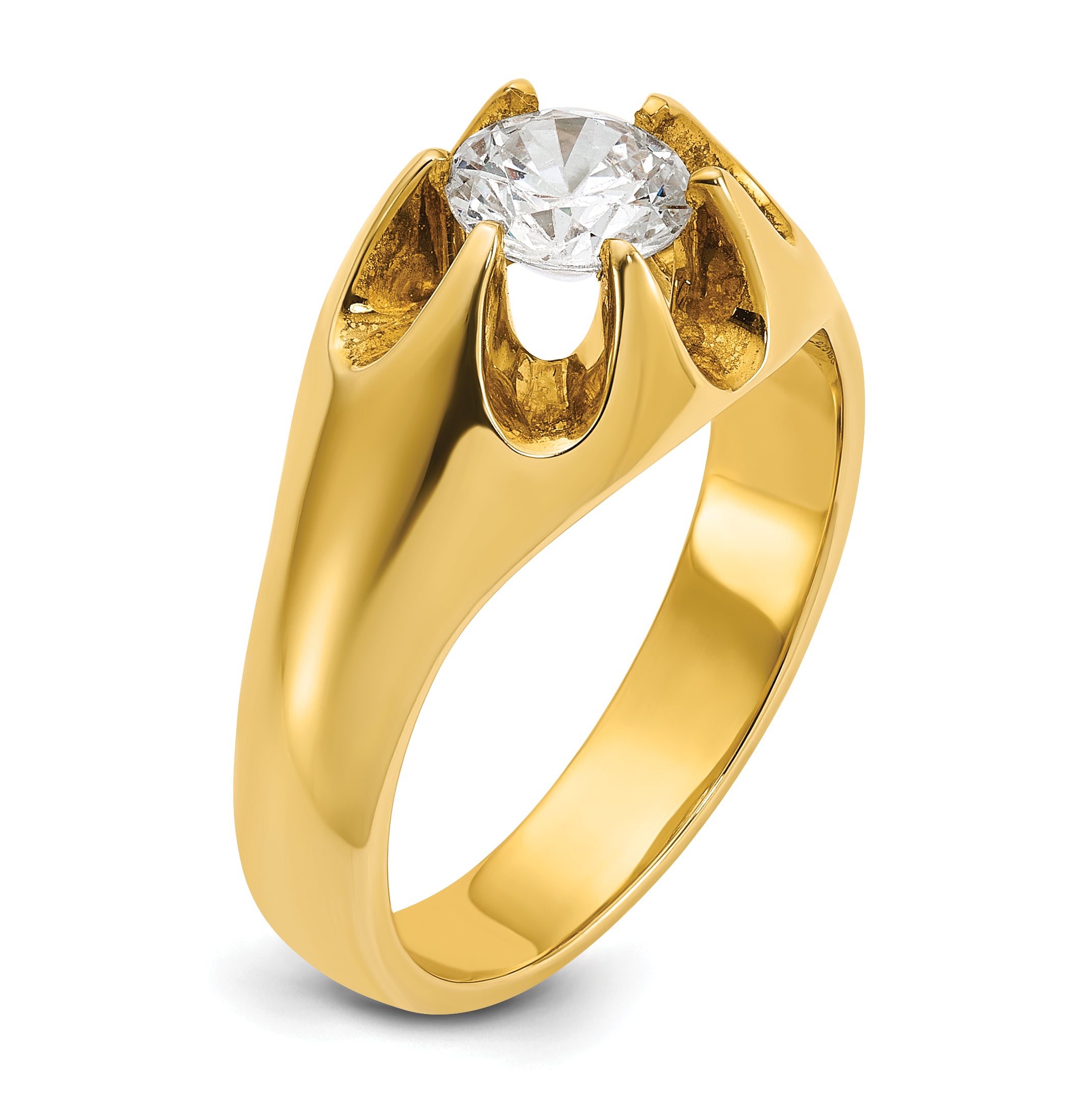 14k 1 carat Lab Grown Diamond VS/SI+ G+ Complete Men's Ring