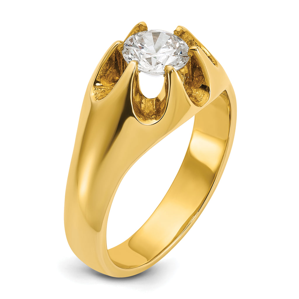 14k 1 carat Lab Grown Diamond VS/SI+ G+ Complete Men's Ring