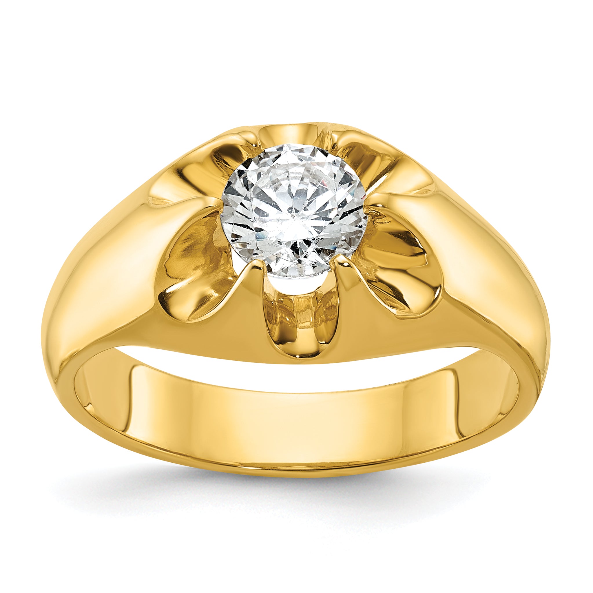 14k 1 carat Lab Grown Diamond VS/SI+ G+ Complete Men's Ring Main image