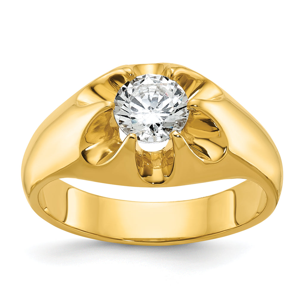14k 1 carat Lab Grown Diamond VS/SI+ G+ Complete Men's Ring