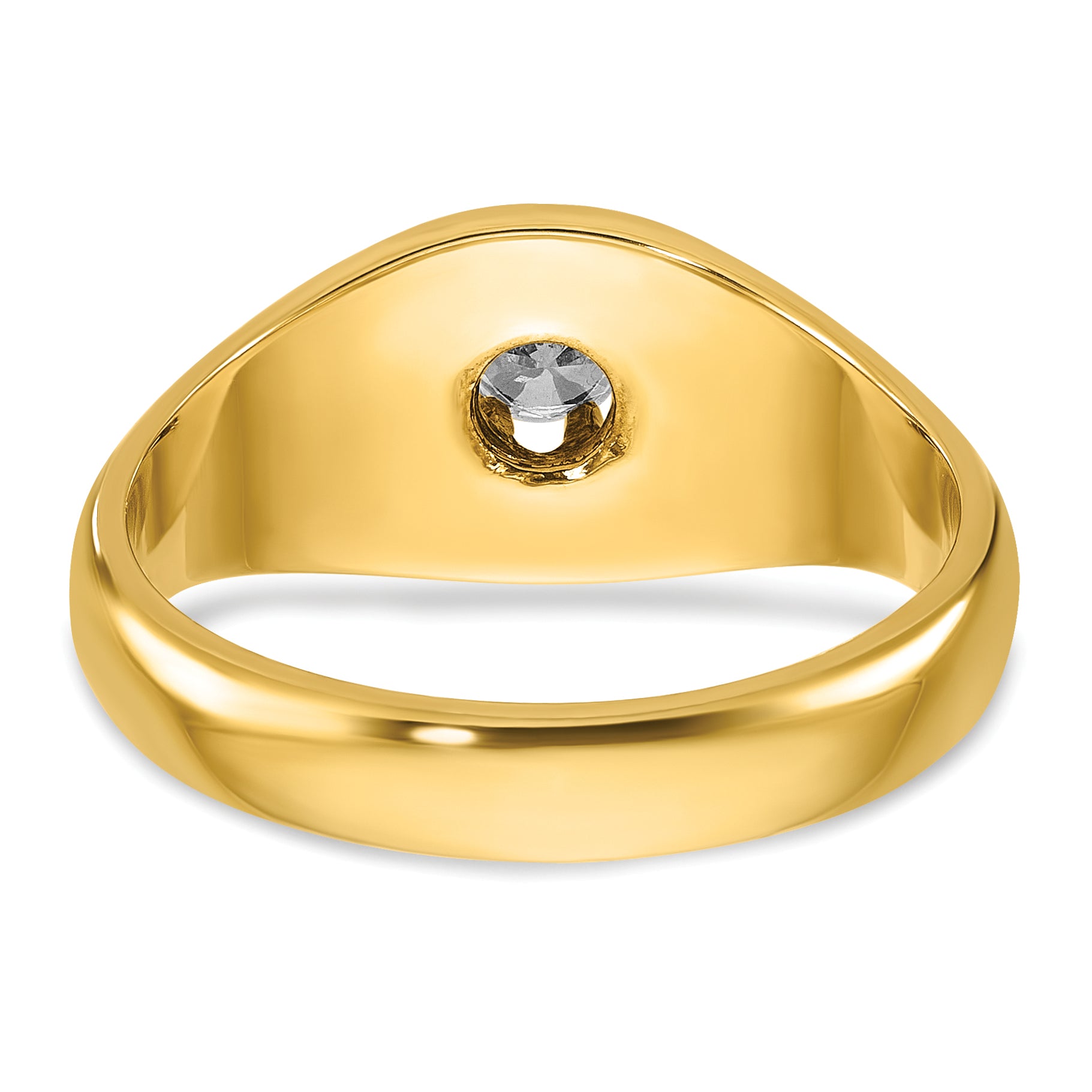 14k Mens 1/4 carat Diamond Complete Ring - Sophia Jewelers