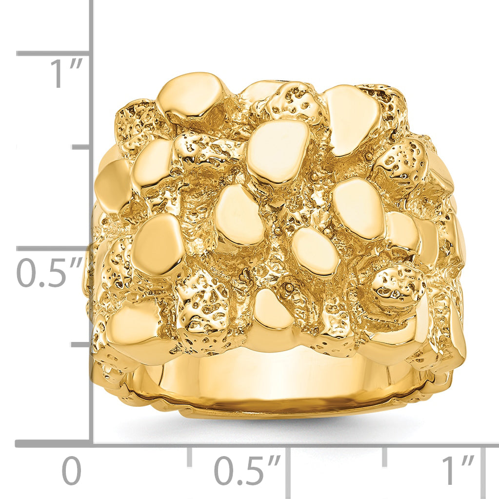 14k Men's Nugget Ring
