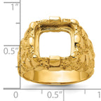 14k Mens Onyx Nugget Ring Mounting, Mounting Only - Sophia Jewelers