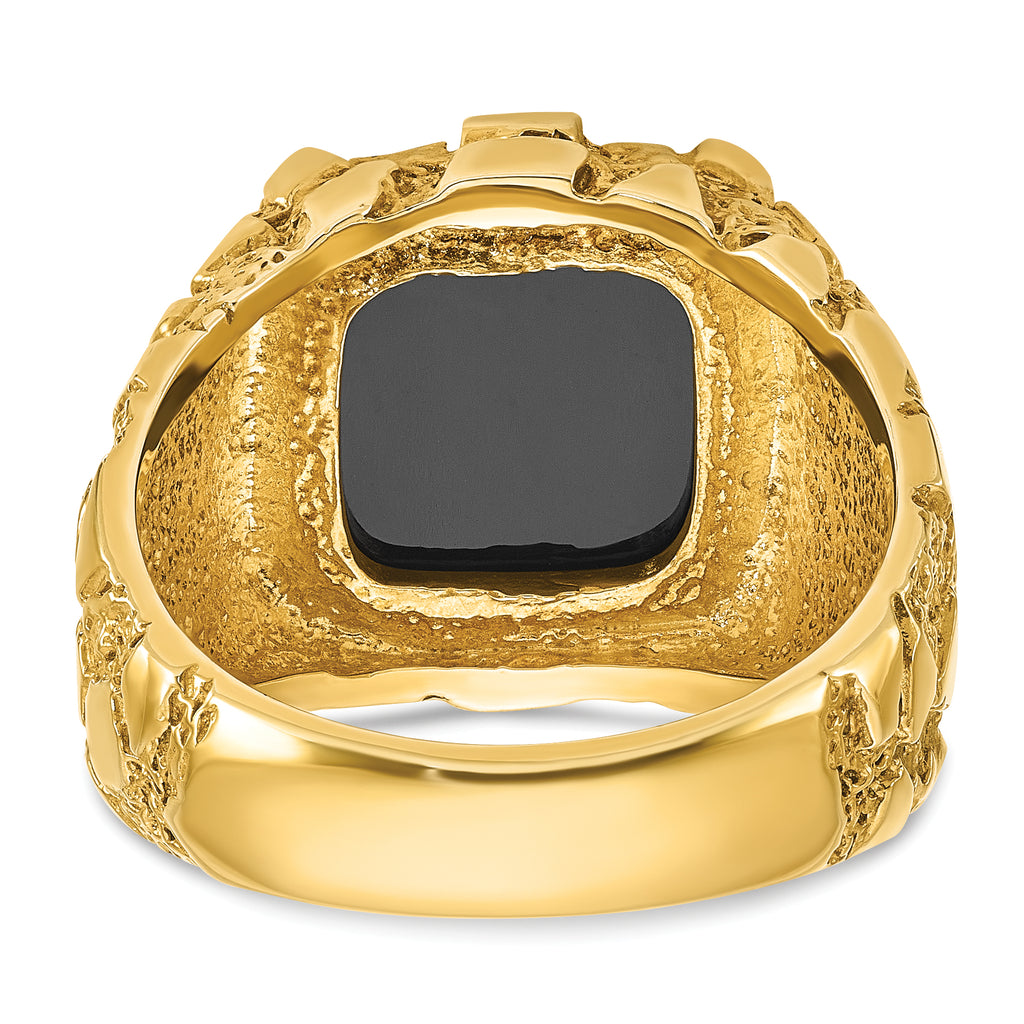 14k Mens Onyx Nugget Complete Ring - Sophia Jewelers
