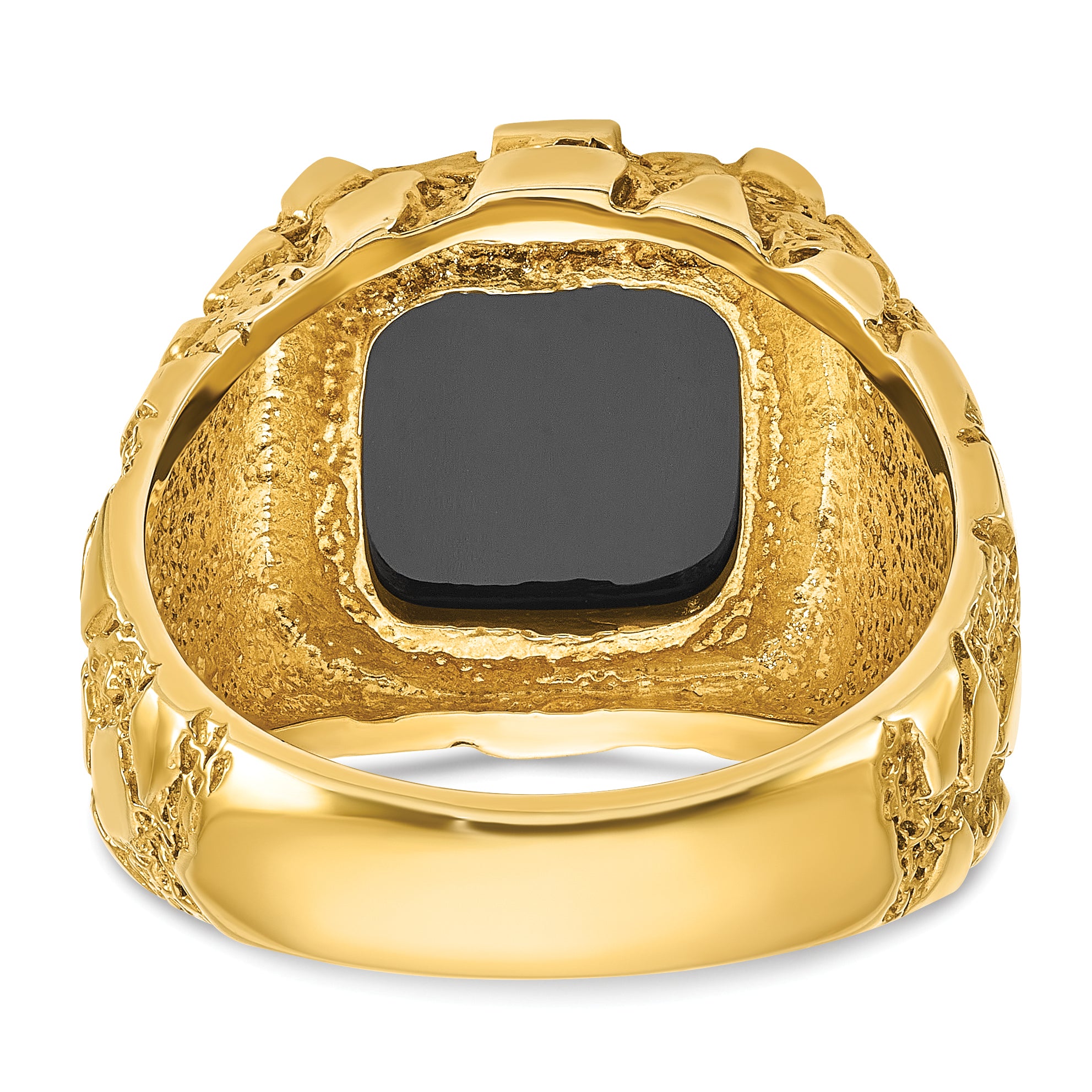14k Mens Onyx Nugget Complete Ring - Sophia Jewelers