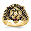 14k Mens 1/20 carat Diamond and Ruby Antiqued Lion Complete Ring - Sophia Jewelers