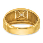 14k Two-tone Mens Polished and Satin Diamond Ring Mounting, Mounting Only - Sophia Jewelers