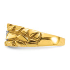 14k Mens 1/6 carat Diamond Nugget Complete Ring - Sophia Jewelers