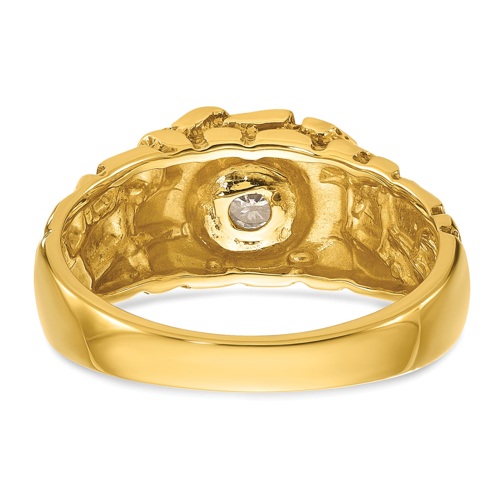 14k Mens Diamond Nugget Ring Mounting, Mounting Only - Sophia Jewelers