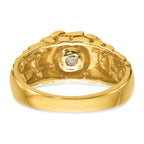 14k Mens 1/6 carat Diamond Nugget Complete Ring - Sophia Jewelers