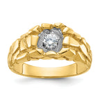 14k Mens 1/6 carat Diamond Nugget Complete Ring - Sophia Jewelers