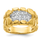 14k Mens Diamond Nugget Cluster Ring Mounting, Mounting Only - Sophia Jewelers