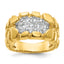 14k Mens Diamond Nugget Cluster Ring Mounting, Mounting Only - Sophia Jewelers