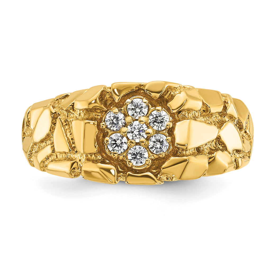 14k Mens Diamond Nugget Cluster Ring Mounting, Mounting Only - Sophia Jewelers