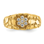 14k Mens 1/4 carat Diamond Nugget Cluster Complete Ring - Sophia Jewelers