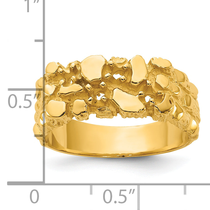 14k Mens Diamond Nugget Ring Mounting, Mounting Only Secondary image