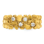 14k Mens 1/3 carat Diamond Nugget Complete Ring - Sophia Jewelers