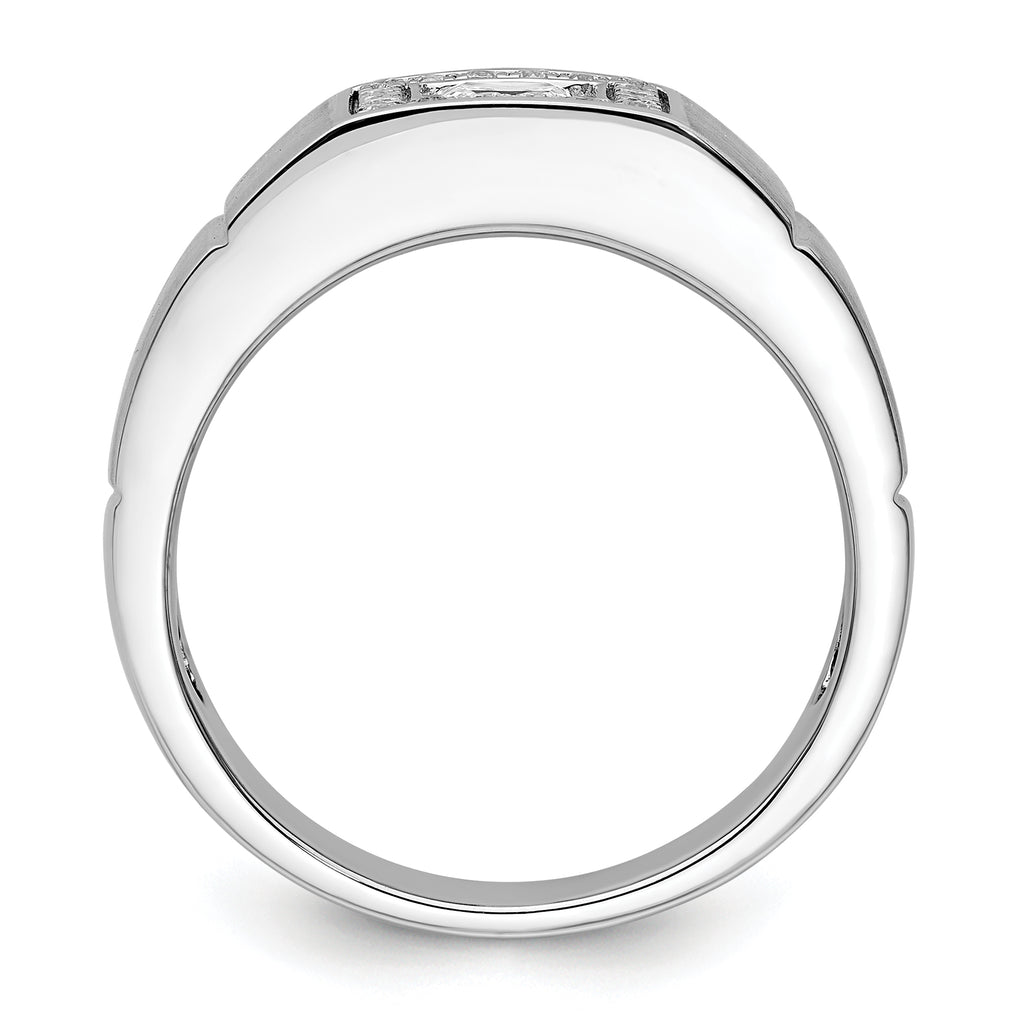 14k White Gold 1 carat Lab Grown Diamond VS/SI+ G+ Complete Men's Ring