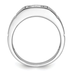 14k White Gold 1 carat Lab Grown Diamond VS/SI+ G+ Complete Men's Ring