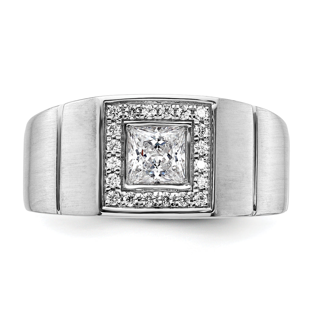 14k White Gold 1 carat Lab Grown Diamond VS/SI+ G+ Complete Men's Ring