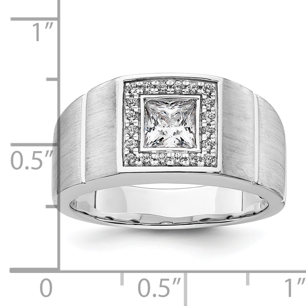 14k White Gold 1 carat Lab Grown Diamond VS/SI+ G+ Complete Men's Ring