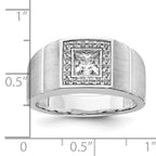 14k White Gold 1 carat Lab Grown Diamond VS/SI+ G+ Complete Men's Ring