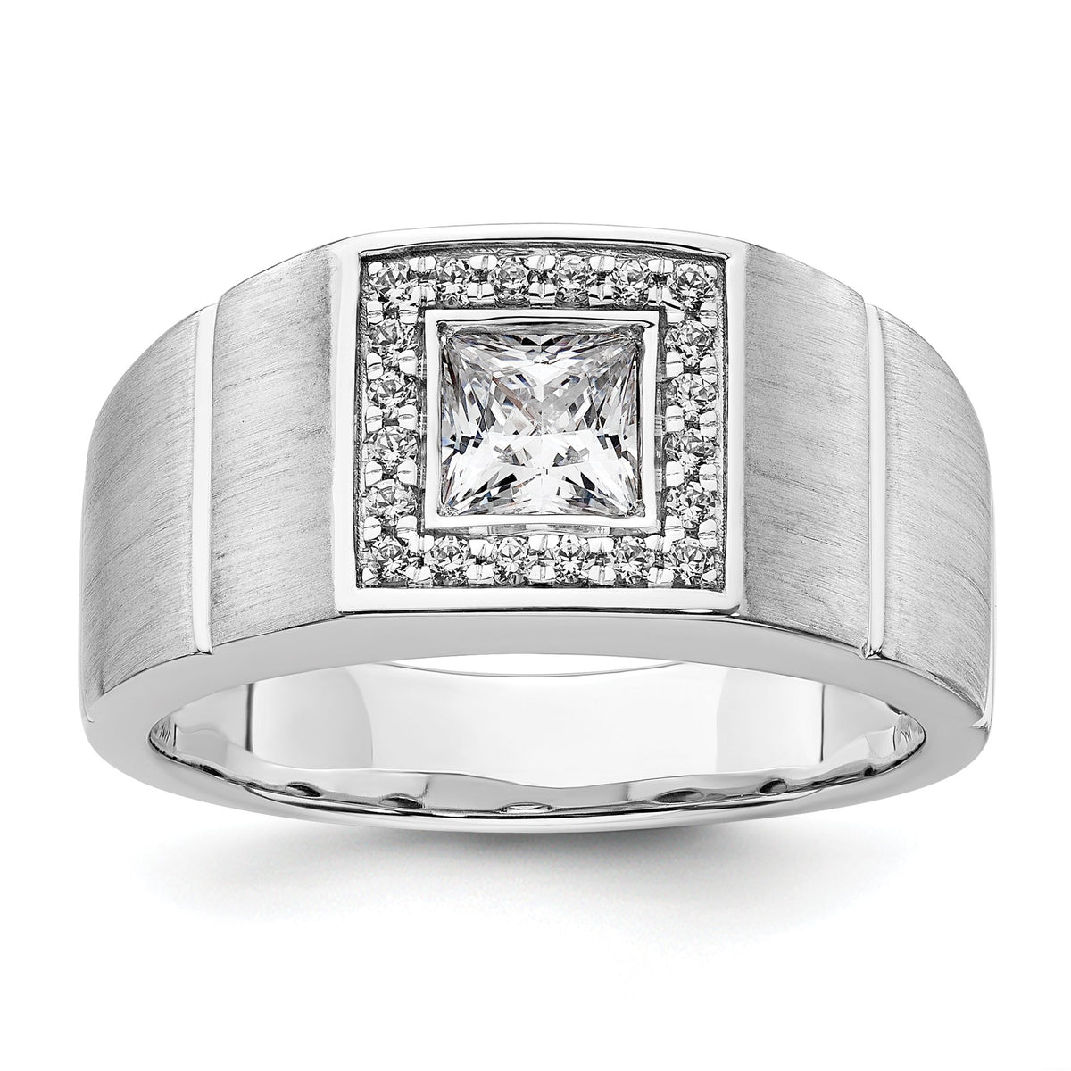 Men's Lab-Grown Diamond Ring in 14K White Gold (1 ct. tw.), Size 10 - Sophia Jewelers Main image