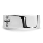 14k White Gold 1/5 carat Lab Grown Diamond VS/SI+ G+ Complete Cross Men's Ring
