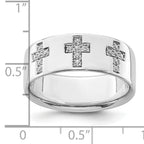 14k White Gold 1/5 carat Lab Grown Diamond VS/SI+ G+ Complete Cross Men's Ring