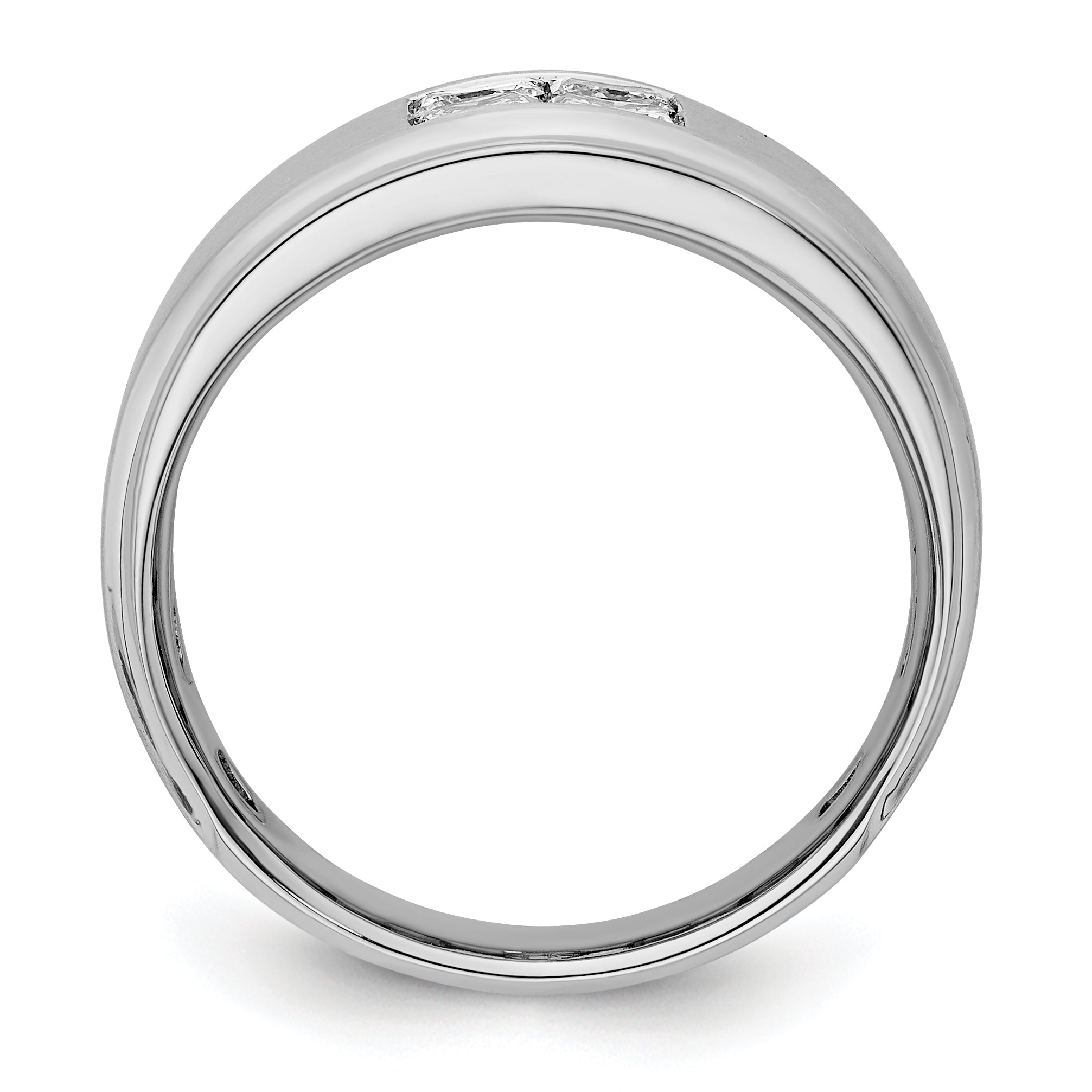 14k White Gold 7/8 carat Lab Grown Diamond VS/SI+ G+ Complete Men's Ring Secondary image