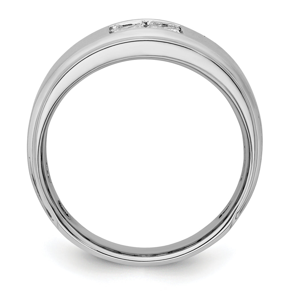 14k White Gold 7/8 carat Lab Grown Diamond VS/SI+ G+ Complete Men's Ring