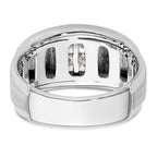 14k White Gold 7/8 carat Lab Grown Diamond VS/SI+ G+ Complete Men's Ring