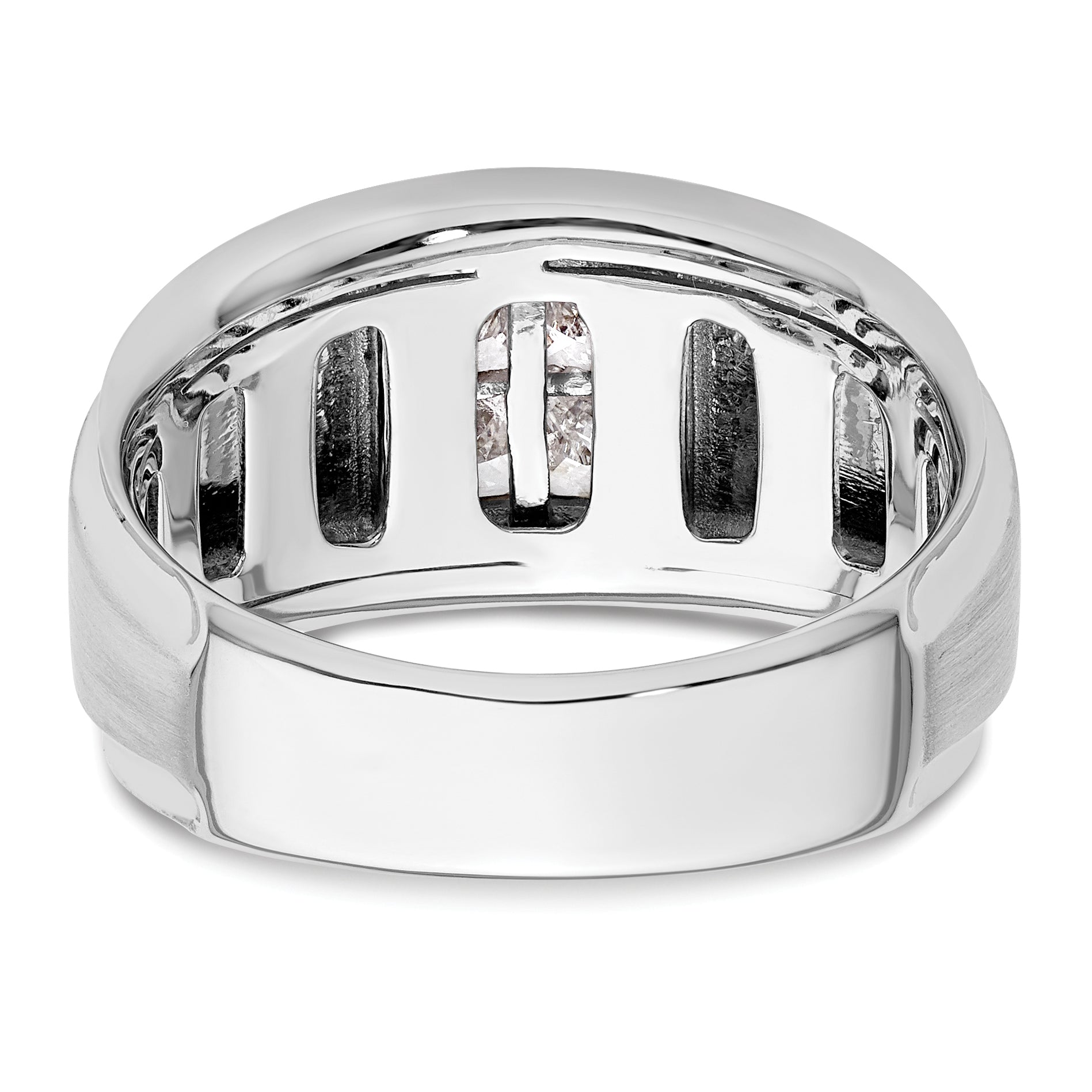 14k White Gold 7/8 carat Lab Grown Diamond VS/SI+ G+ Complete Men's Ring