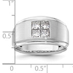14k White Gold 7/8 carat Lab Grown Diamond VS/SI+ G+ Complete Men's Ring