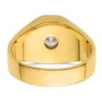 14k 1 carat Lab Grown Diamond VS/SI+ G+ Complete Polished and Satin Men's Ring